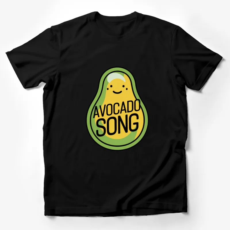 Cute Avocado Song Cartoon T-Shirt, Funny Vegan Graphic Tee, Unisex Casual Wear Male T-Shirt