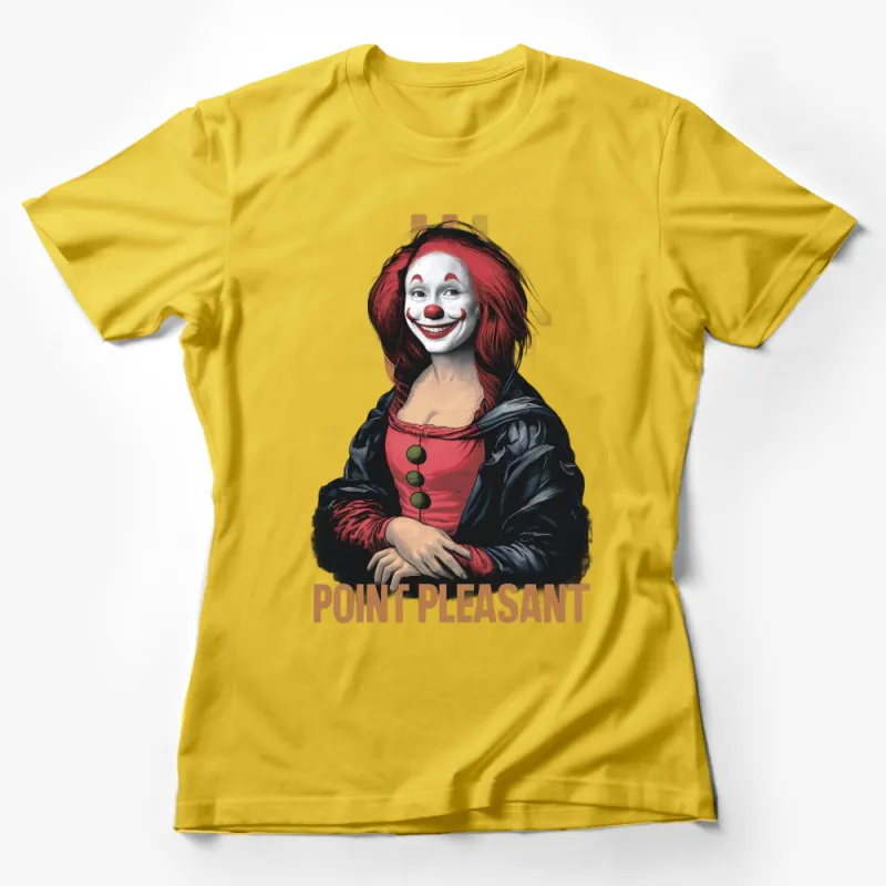 Vintage Clown Graphic Tee, Unique Point Pleasant Art, Retro Circus Inspired T-Shirt, Unisex Clothing Female T-Shirt