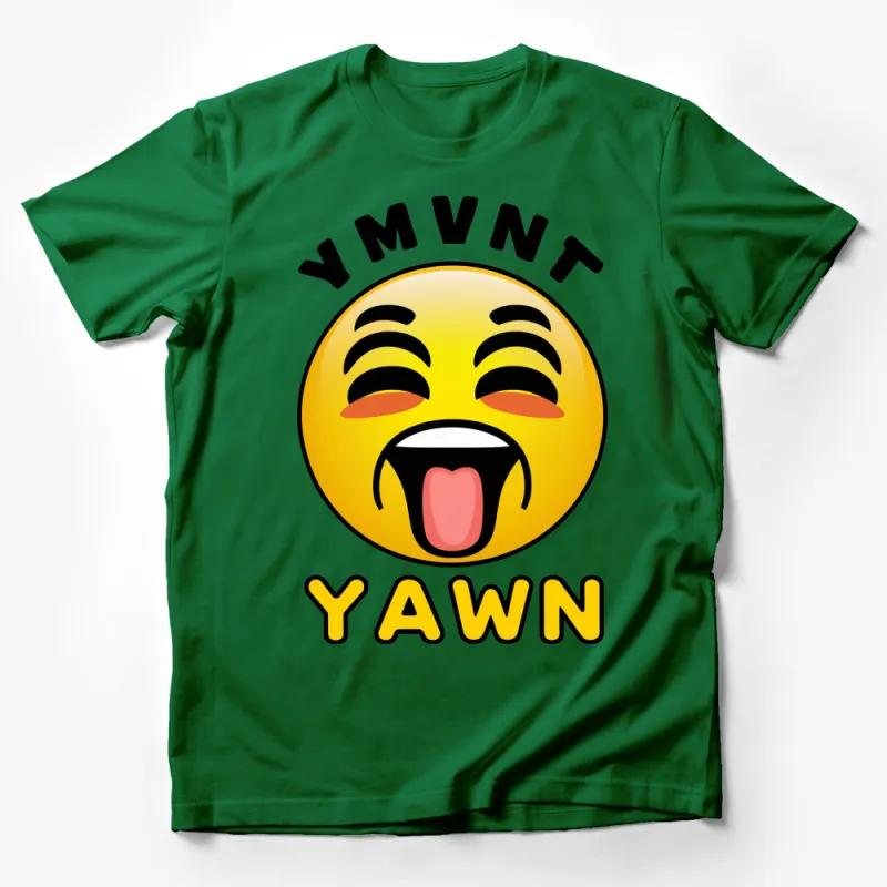 Yawn Emoji T-Shirt, Funny Laughing Face Graphic Tee, Unisex Casual Wear, Emoji Expression Apparel, Gift for Friends Male T-Shirt