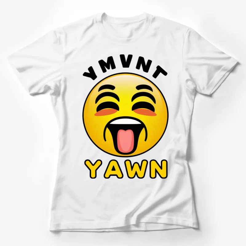 Yawn Emoji T-Shirt, Funny Laughing Face Graphic Tee, Unisex Casual Wear, Emoji Expression Apparel, Gift for Friends Female T-Shirt