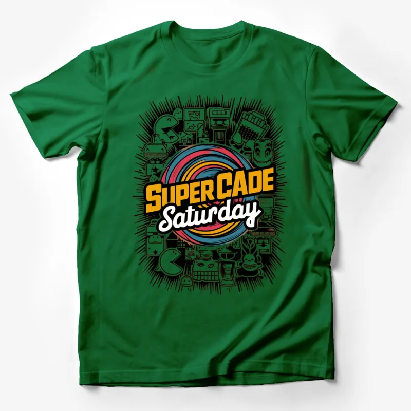 Super Cade Saturday T-Shirt, Retro Arcade Gaming Graphic Tee, Unisex Vintage Game Lover Shirt Male T-Shirt