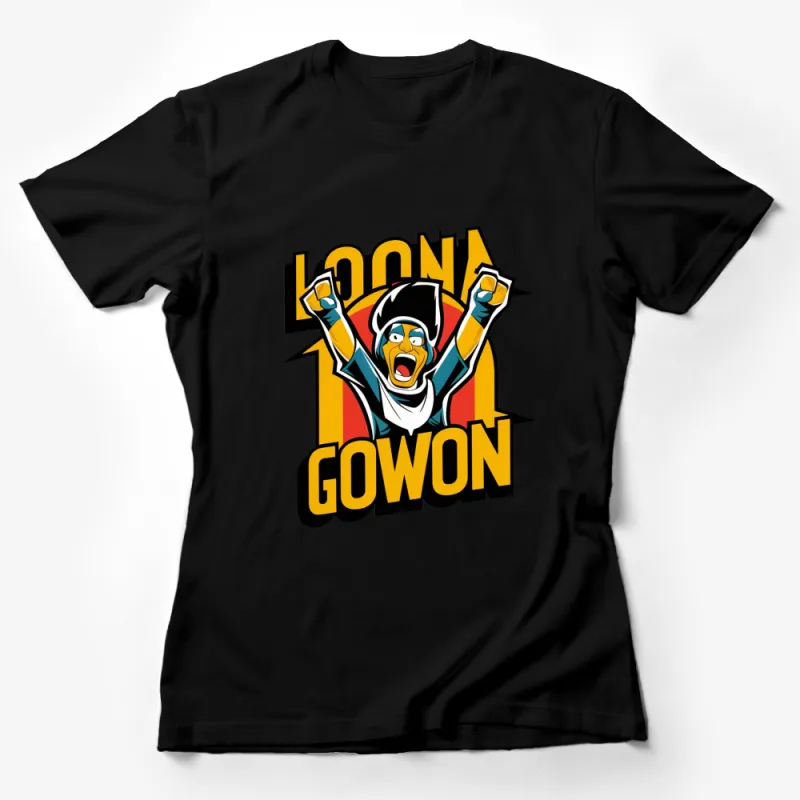 Vibrant Loona Gowon Cartoon Style Graphic T-Shirt, Bold Colorful Design, Unisex Tee Female T-Shirt