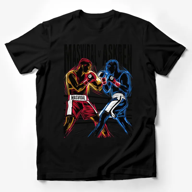 Masvidal vs Askren Boxing Match T-Shirt, Vibrant Graphic Tee, Men's Sports Apparel Male T-Shirt