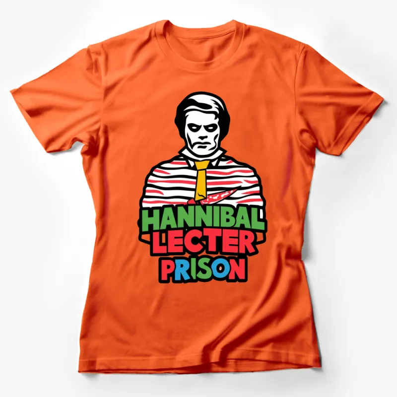 Hannibal Lecter Prison Graphic Tee, Bold Movie Inspired T-Shirt, Unique Pop Culture Apparel Female T-Shirt