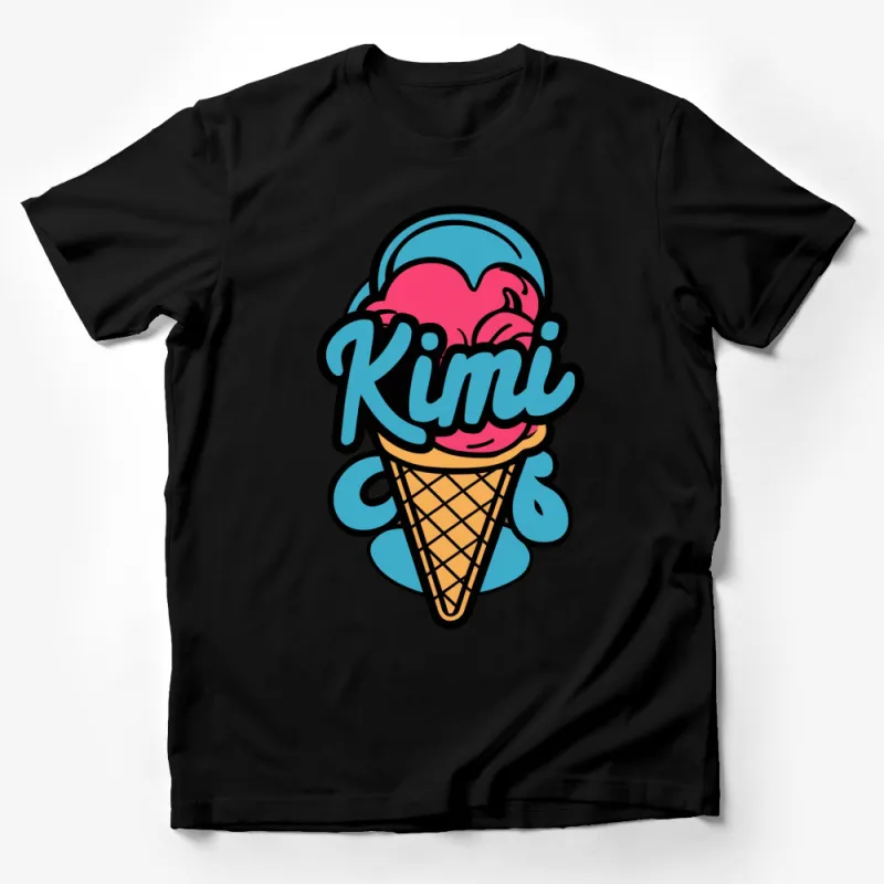 Kimi Ice Cream Cone Graphic T-Shirt, Bold Colorful Summer Tee, Unisex Casual Wear Male T-Shirt