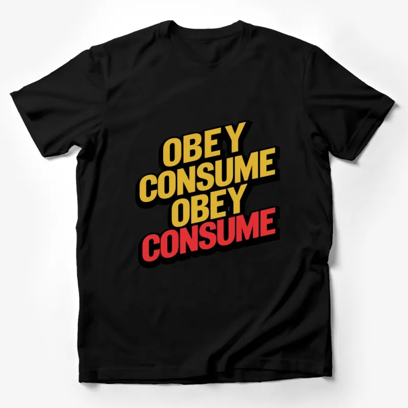 Obey Consume Graphic T-Shirt, Bold Text Design, Retro Style Tee, Unisex Streetwear, Urban Fashion Top, Vintage Inspired Shirt Male T-Shirt