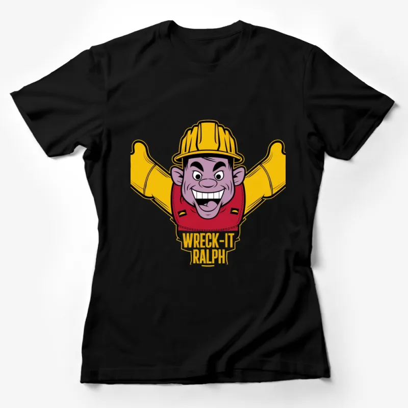 Wreck-It Ralph Inspired Monkey Cartoon T-Shirt, Vibrant Yellow and Red Graphic Tee, Unisex Female T-Shirt