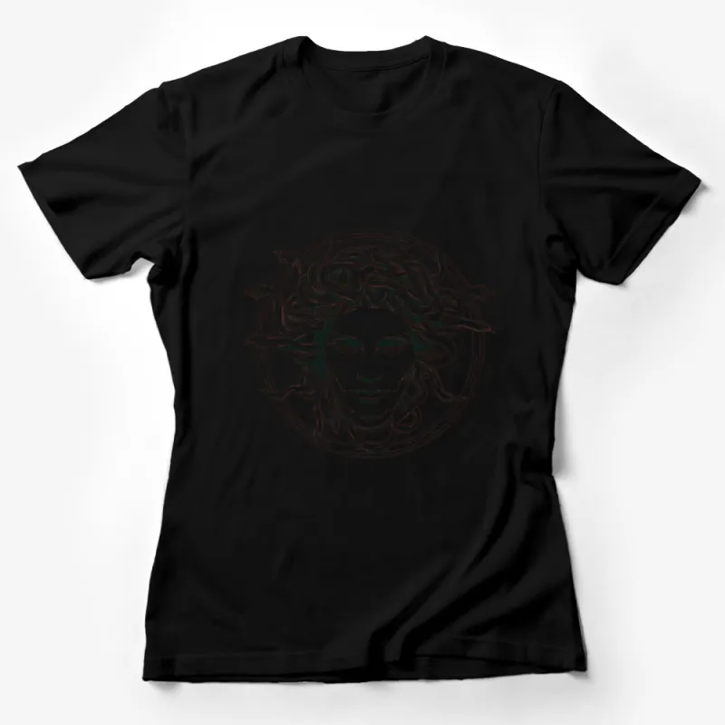 Medusa Head Graphic T-Shirt, Unique Mythological Creature Design, Stylish Unisex Shirt Female T-Shirt