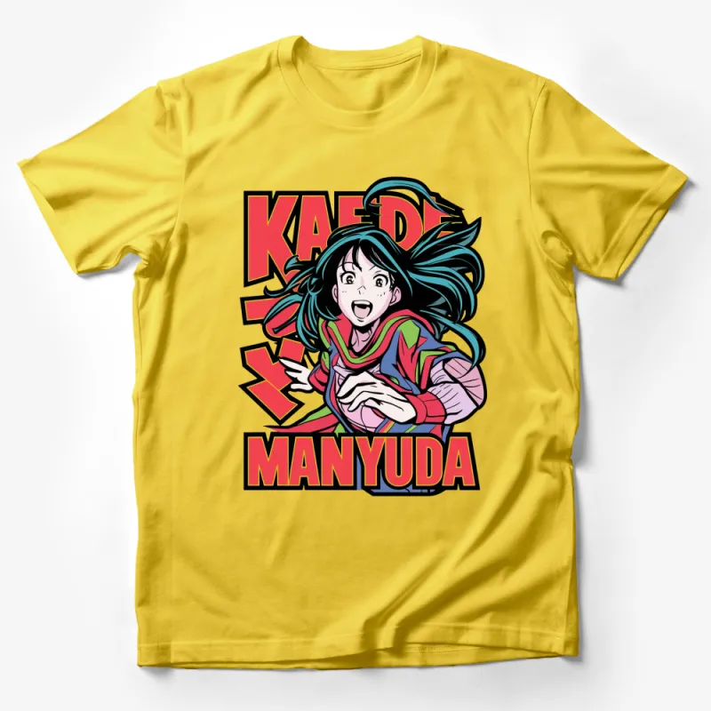 Kaede Manyuda Anime Inspired Graphic T-Shirt, Colorful Manga Character Tee, Vibrant Casual Wear Male T-Shirt