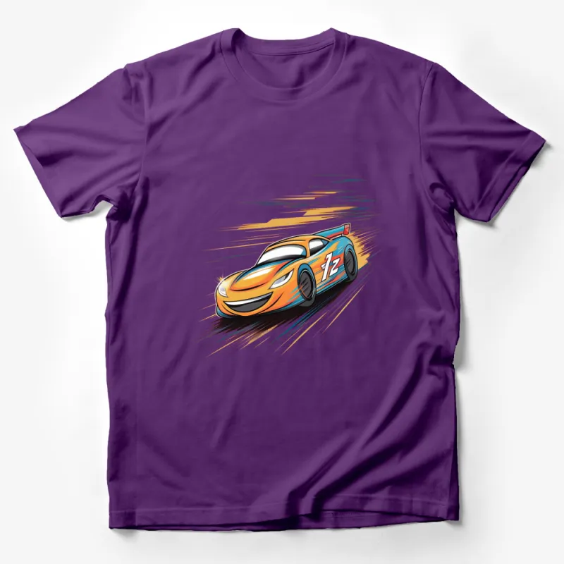 Speed Racer Graphic T-Shirt, Fashionable Racing Car Print, Unisex Tee, Cool Gift for Car Lovers Male T-Shirt