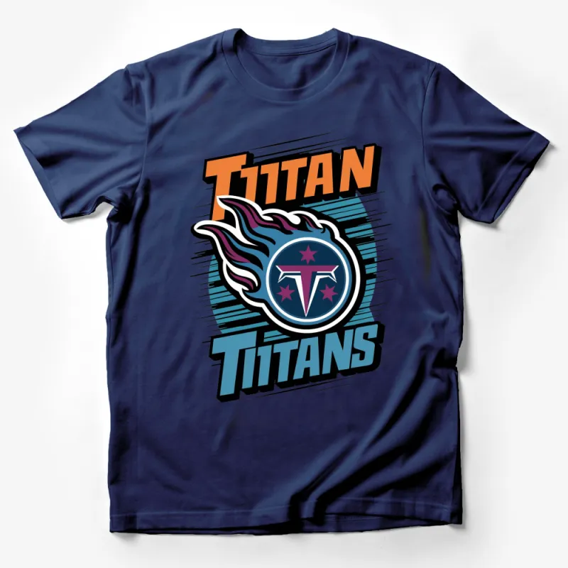 Titan Titans Football Logo T-Shirt, Vintage Sports Fan Apparel, Bold Graphic Tee, Unisex Adult Clothing, Gift for Sports Enthusiasts Male T-Shirt