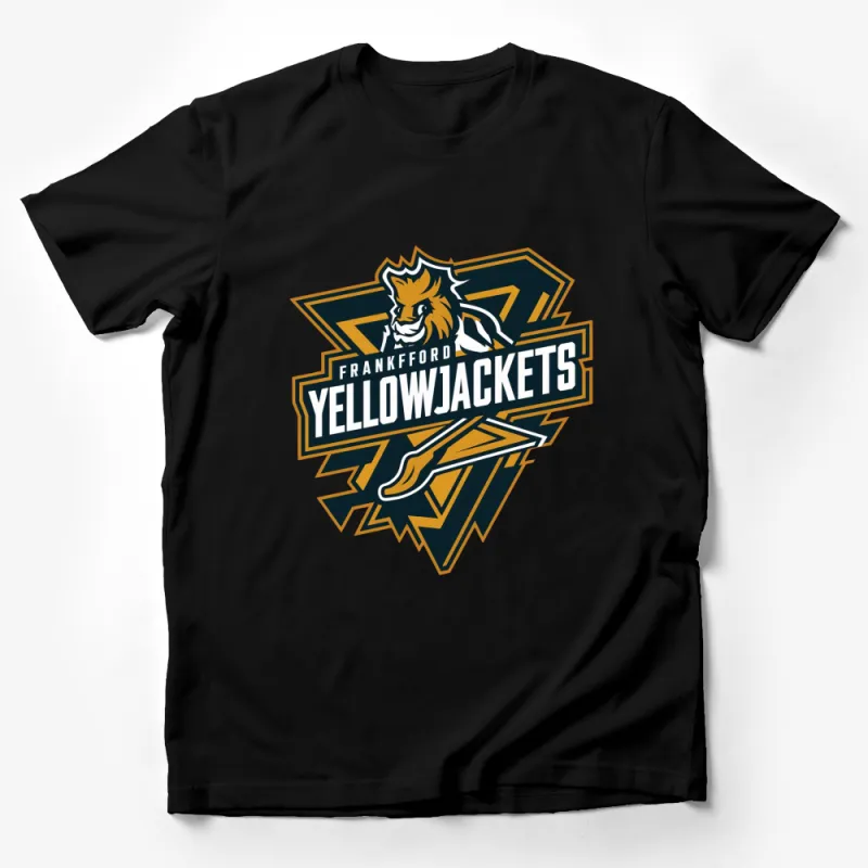 Vintage Frankford Yellowjackets Logo T-Shirt, Retro Sports Team Graphic Tee, Unique Gift Idea Male T-Shirt