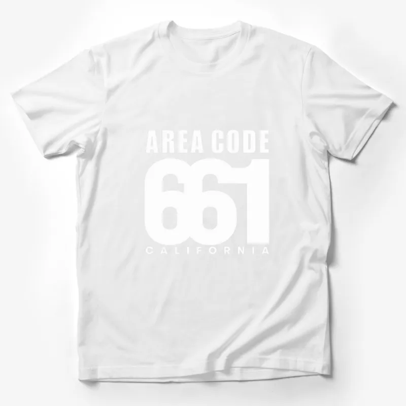 Area Code 661 California T-Shirt, Black and White Typography Tee, Graphic Shirt for Californians Male T-Shirt