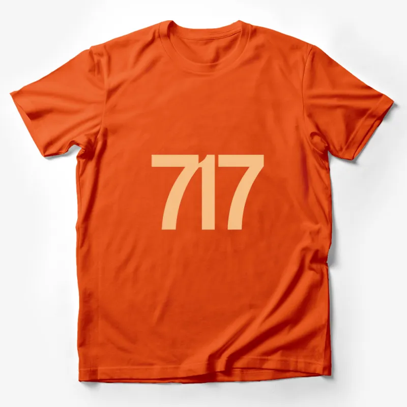 Minimalist 717 Number Design T-Shirt, Modern Aesthetic, Unisex Fashion, Casual Wear, Unique Graphic Tee Male T-Shirt