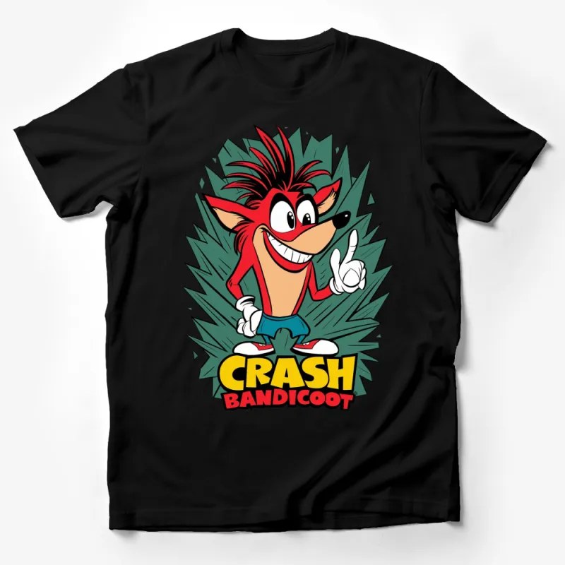 Crash Bandicoot T-Shirt, Classic Video Game Character Tee, Retro Gamer Gift, Colorful Graphic Shirt Male T-Shirt