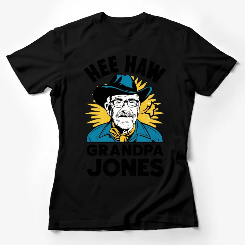 Hee Haw Grandpa Jones Cowboy Hat Vintage Style T-Shirt Retro Cowboy Graphic Tee Country Music Lover Gift Female T-Shirt