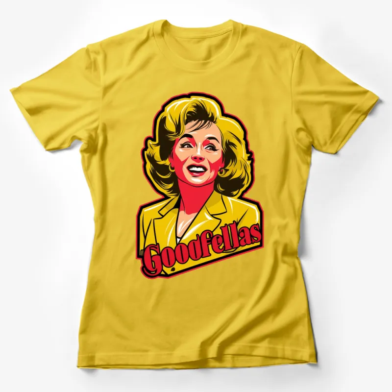 Retro Goodfellas Inspired T-Shirt, Vintage Pop Art Style, Classic Film Fan Apparel Female T-Shirt