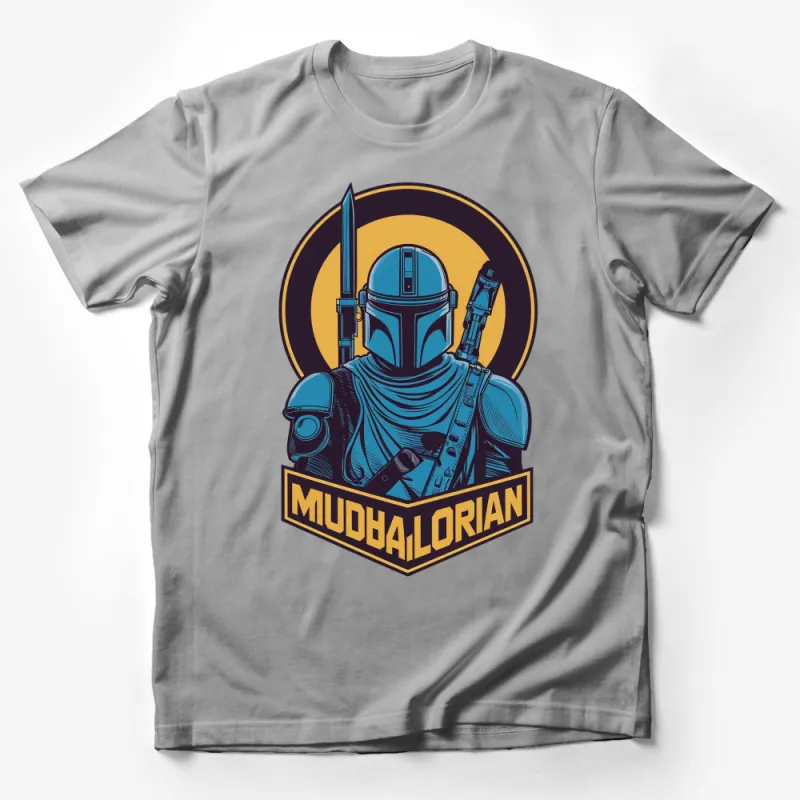 Mudhalorian Warrior Graphic T-Shirt, Vintage Style Space Knight Tee, Sci-Fi Fan Apparel Male T-Shirt