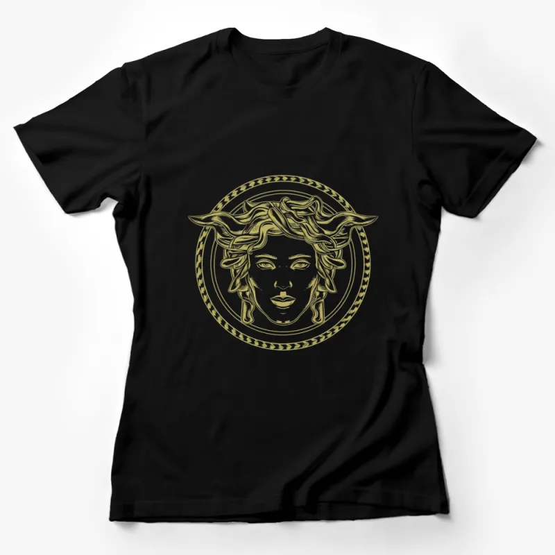 Vintage Medusa Head Design T-Shirt, Greek Mythology Inspired, Artistic Unisex Tee Gift Female T-Shirt