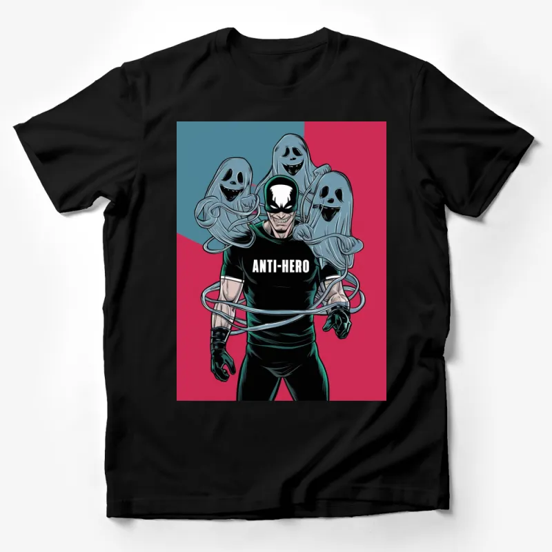 Anti-Hero T-Shirt, Comic Style Villain Tee, Bold Graphic Men's Shirt, Unique Hero Design, Pop Culture Apparel Male T-Shirt