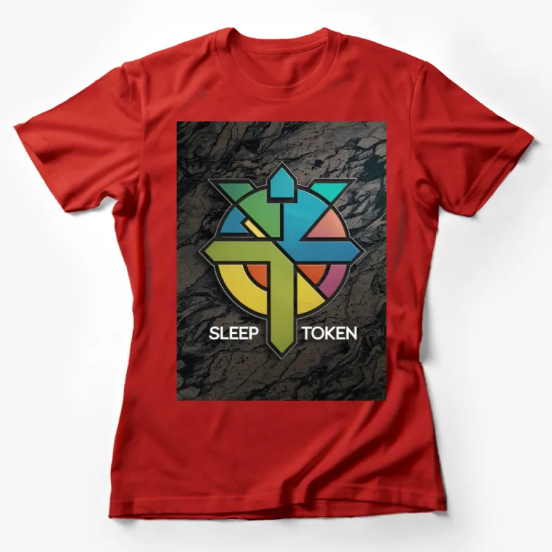 Sleep Token Band Logo T-Shirt, Colorful Emblem Design, Music Fan Apparel Female T-Shirt