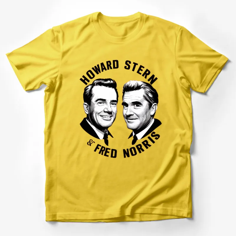 Vintage Radio Host Duo T-Shirt, Classic Howard and Fred Graphic Tee, Retro Style Fan Apparel Male T-Shirt