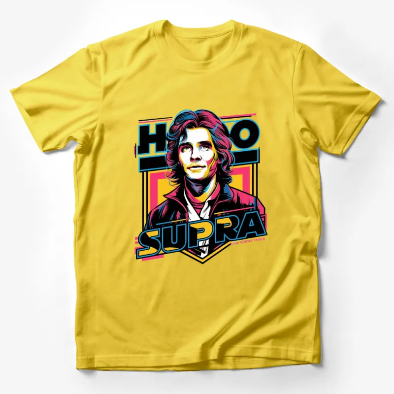 Vintage Style Pop Art Han Solo Inspired Graphic T-Shirt, Colorful Retro Design Tee, Unisex Male T-Shirt