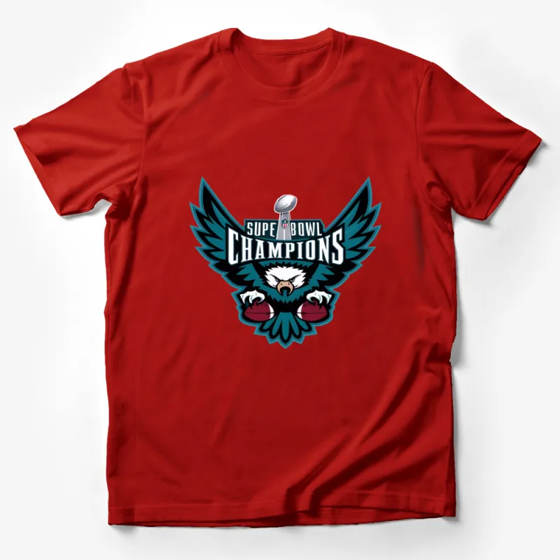 Super Bowl Champions Eagle Crest Graphic T-Shirt, Sports Fan Gift, Football Tee Male T-Shirt