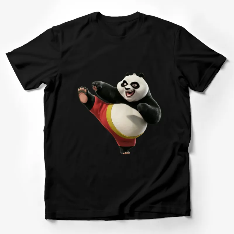 Kung Fu Panda T-Shirt, Animated Panda Movie Character, Fun Martial Arts Tee Male T-Shirt