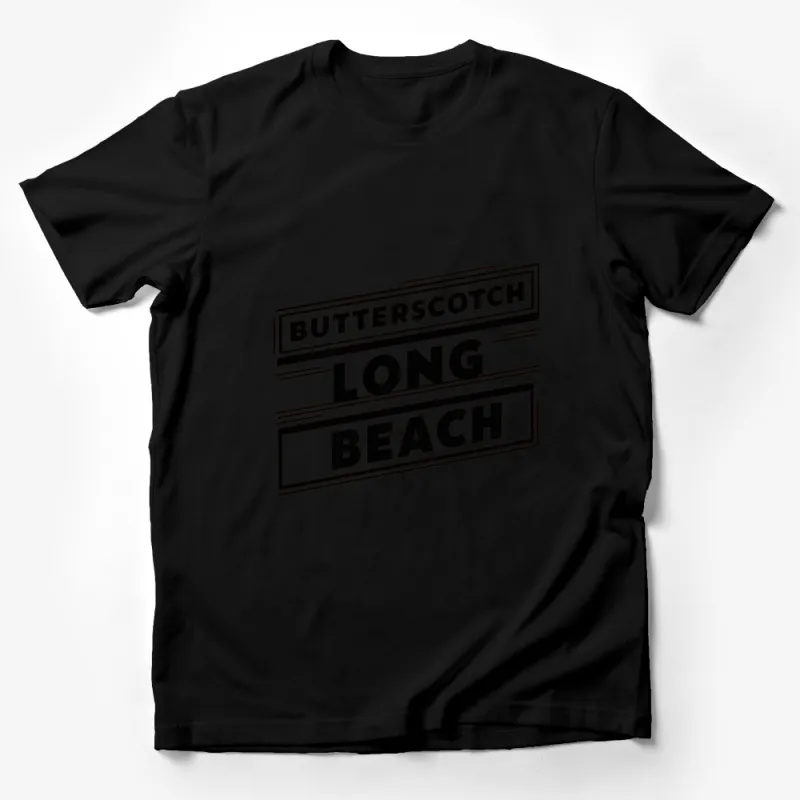 Butterscotch Long Beach Retro Style Graphic T-Shirt, Unisex Casual Tee, Vintage-Inspired Design Male T-Shirt