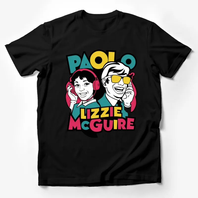 Paolo and Lizzie McGuire Retro Style Graphic Tee, Vintage Inspired Pop Culture T-Shirt, Unisex Casual Wear Male T-Shirt