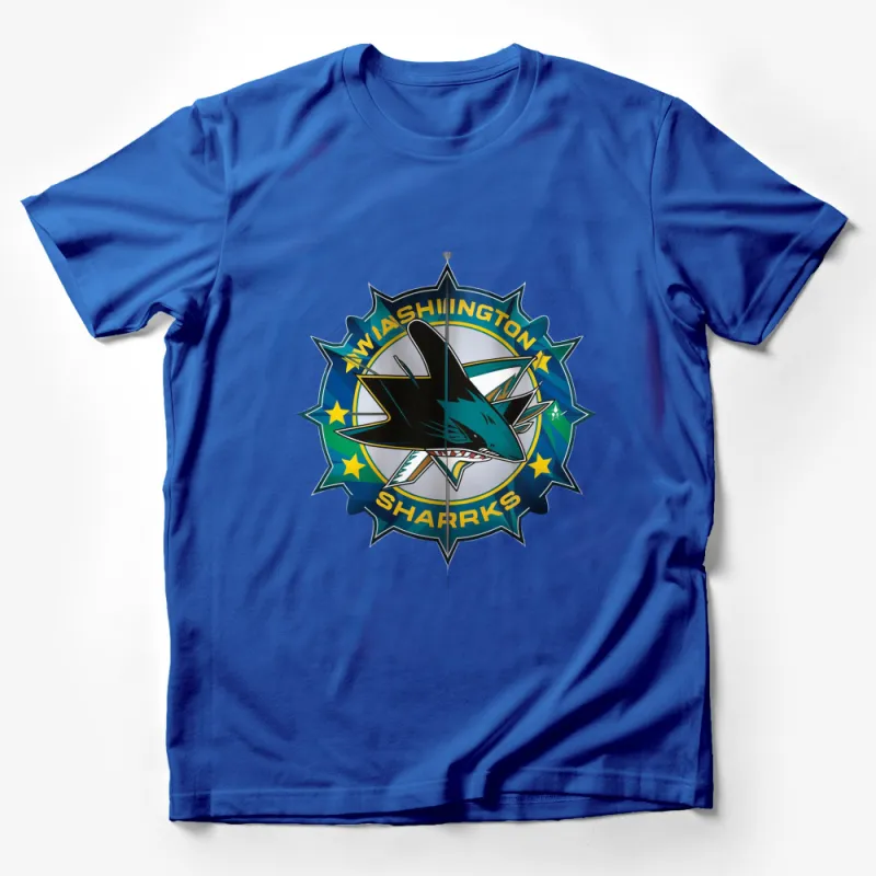 Washington Sharkks Hockey Team Graphic T-Shirt, Unisex Casual Sports Tee Male T-Shirt