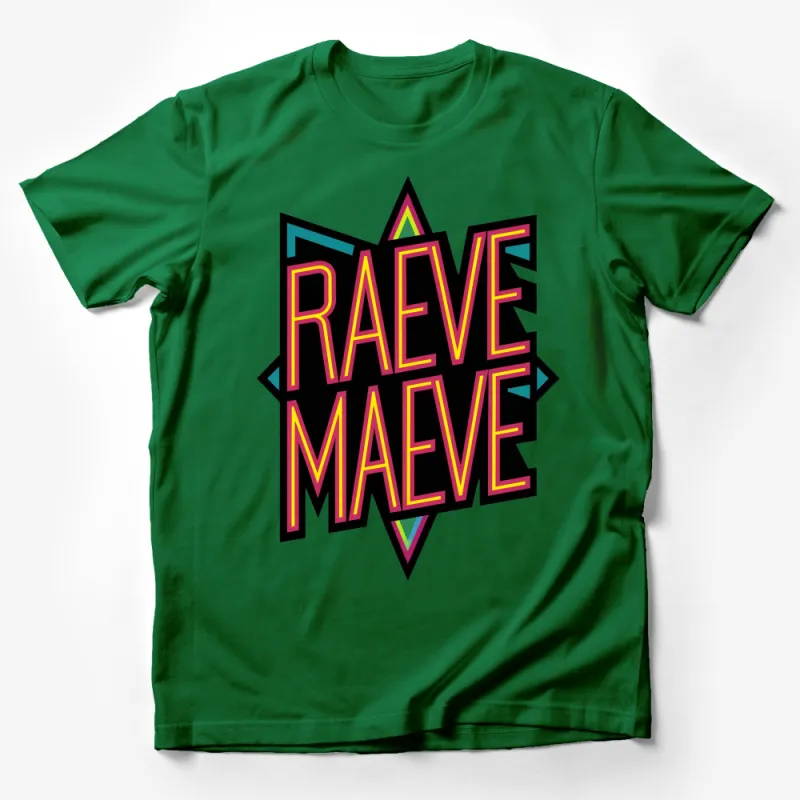 Retro Raeve Maeve Graphic T-Shirt, Vintage Style Colorful Star Design, Unisex Tee Male T-Shirt