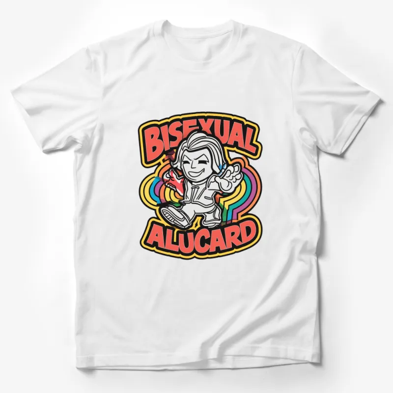 Bisexual Pride Alucard T-Shirt, Colorful Rainbow Graphic Tee, Unisex Fashion Top, LGBTQ+ Support Apparel Male T-Shirt