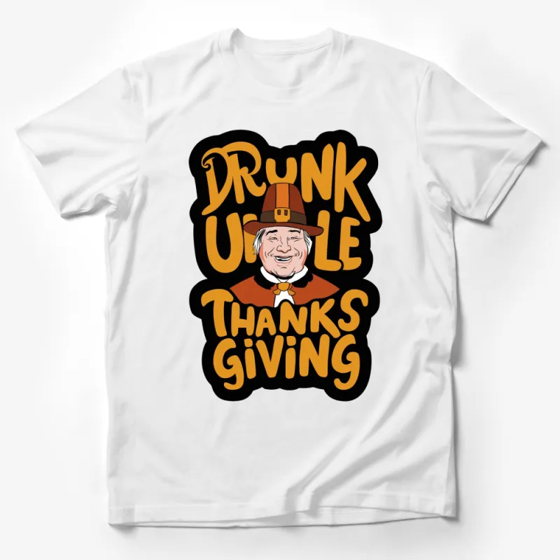 Drunk Uncle Thanksgiving T-Shirt, Funny Family Holiday Tee, Fall Festival Apparel Male T-Shirt