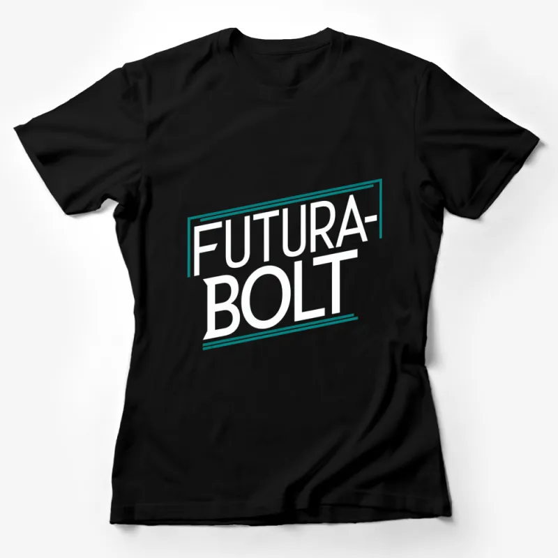 Futura Bolt Graphic Tee, Trendy Black Shirt, Modern Typography, Bold Design, Unisex T-Shirt Female T-Shirt