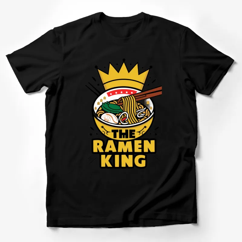 The Ramen King T-Shirt, Vintage Graphic Tee, Novelty Food Lover Shirt Male T-Shirt