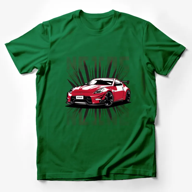 Red Sports Car Nissan 370Z Graphic T-Shirt, Cool Car Lover Gift Idea, Unique Men's Tee Male T-Shirt