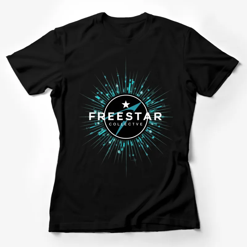 Reestar Collective Star Logo T-Shirt, Stylish Graphic Tee, Urban Fashion Casual Wear Female T-Shirt