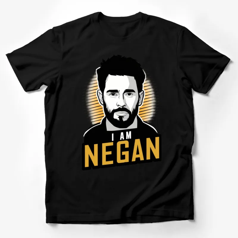 Men's Graphic Tee I Am Negan, Bold Black and Yellow Design, Casual Fashion, Pop Culture, Trendy T-Shirt Male T-Shirt