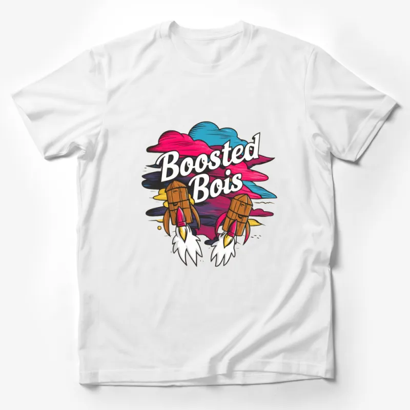 Boosted Bois Rocket Engines T-Shirt, Colorful Turbos, Racing Fan Apparel Male T-Shirt