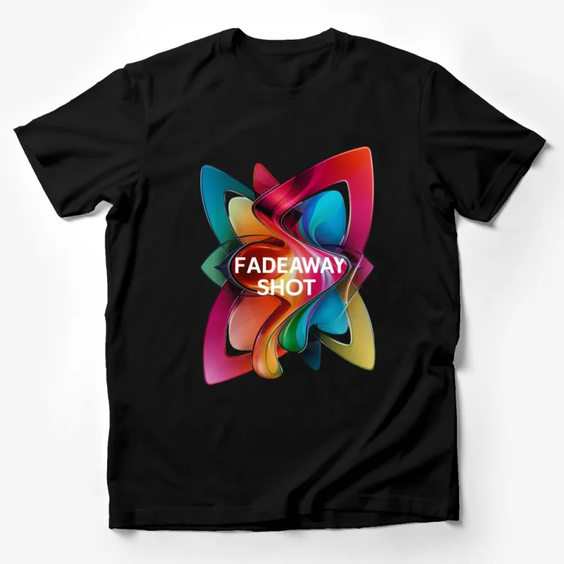 Colorful Abstract Art T-Shirt, Fadeaway Shot Design, Vibrant Graphic Tee, Unisex Fashion Male T-Shirt