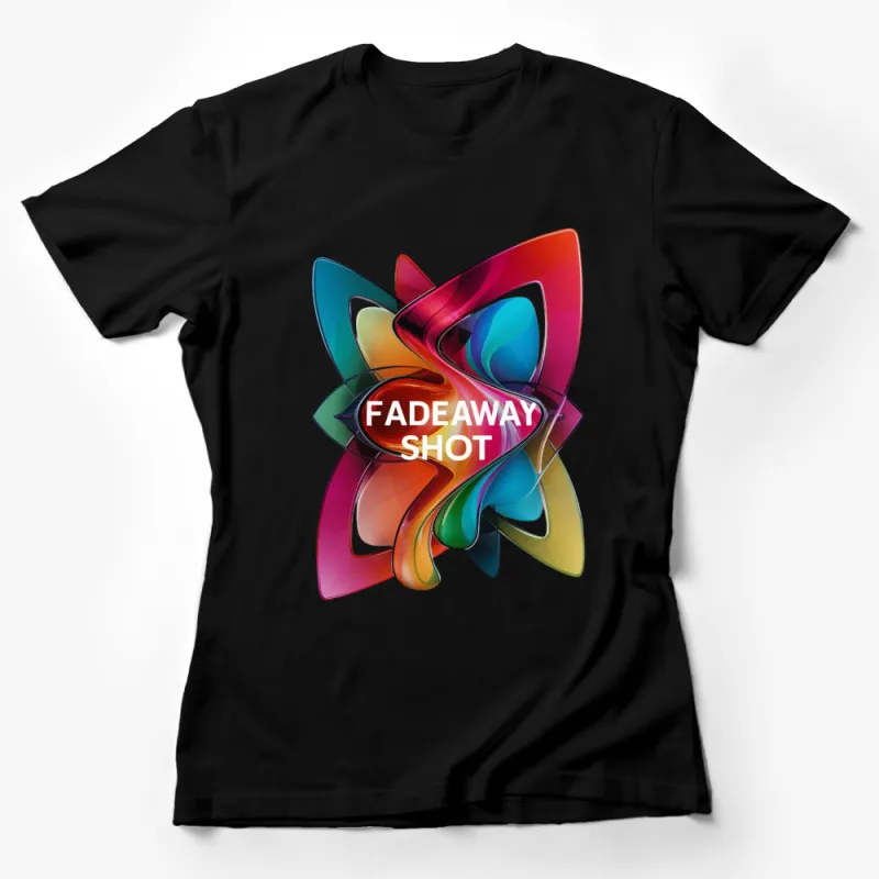 Colorful Abstract Art T-Shirt, Fadeaway Shot Design, Vibrant Graphic Tee, Unisex Fashion Female T-Shirt