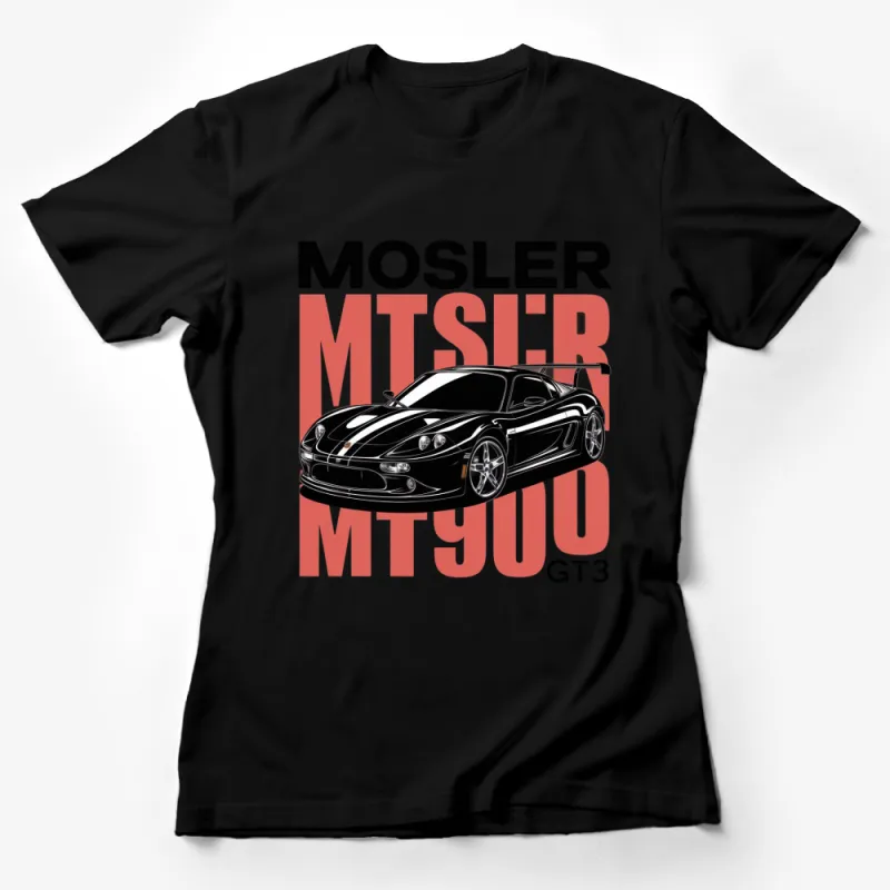 Mosler MT900 GT3 Graphic T-Shirt, Men's Racing Car Tee, Automotive Enthusiast Shirt, Sporty Black Car Design Female T-Shirt