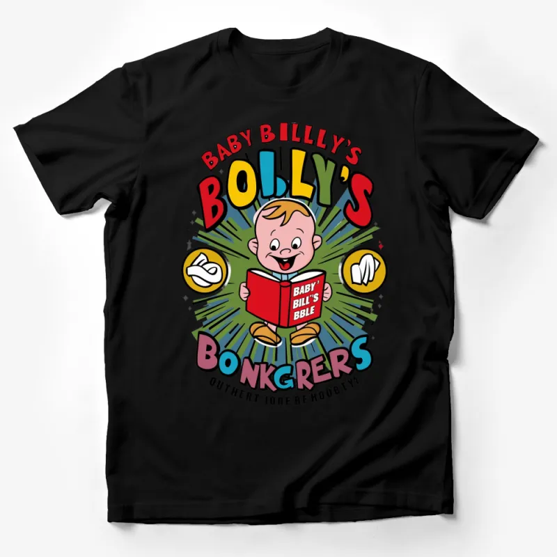 Baby Billy's Boinks Retro Comic Book T-Shirt, Fun Vintage Cartoon Style Casual Tee Male T-Shirt