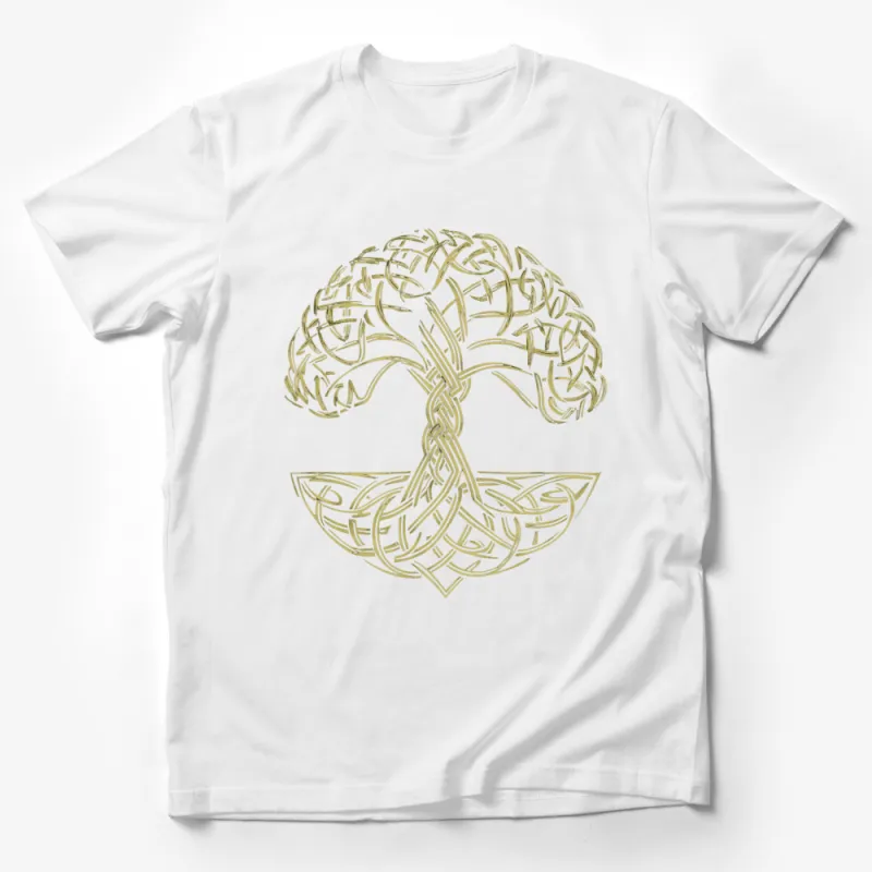 Celtic Knot Tree of Life T-Shirt, Spiritual Graphic Tee, Unisex Cotton Shirt, Unique Gift Idea Male T-Shirt