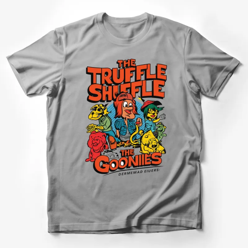 The Goonies Truffle Shuffle Retro Movie T-Shirt, Colorful Vintage Graphic Tee, Unisex Male T-Shirt