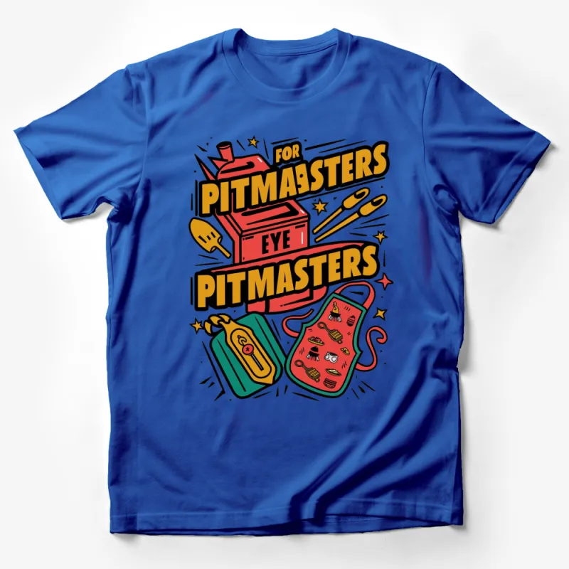 Eye For Pitmasters Graphic T-Shirt, BBQ Lover's Colorful Tee, Unique Grilling Apparel Male T-Shirt