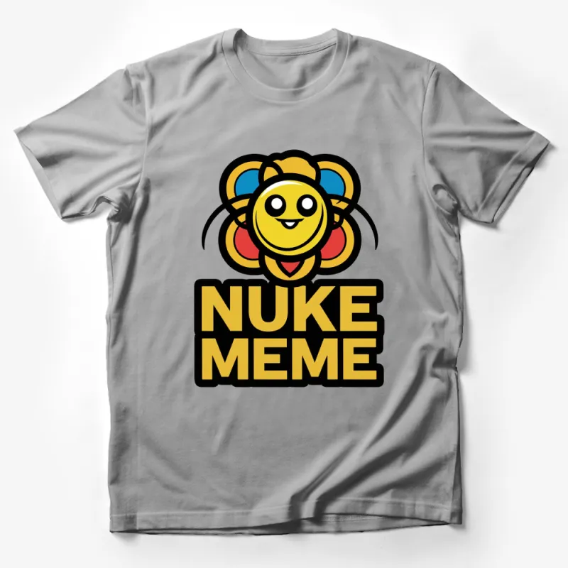 Cute Nuke Meme Lion T-Shirt, Funny Cartoon Lion Graphic Tee, Vibrant Colorful Shirt for All Ages Male T-Shirt