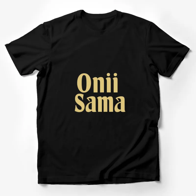 Onii-sama Gold Text Graphic Tee, Unisex Casual Tee, Japanese Inspired Shirt Design Male T-Shirt